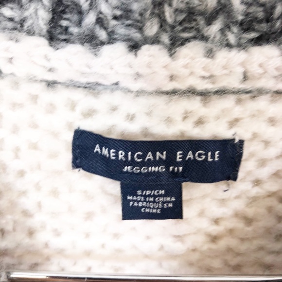AEO Jegging Fit Striped Colorblock Sweater Wool Small American Eagle Pullover - Picture 2 of 5